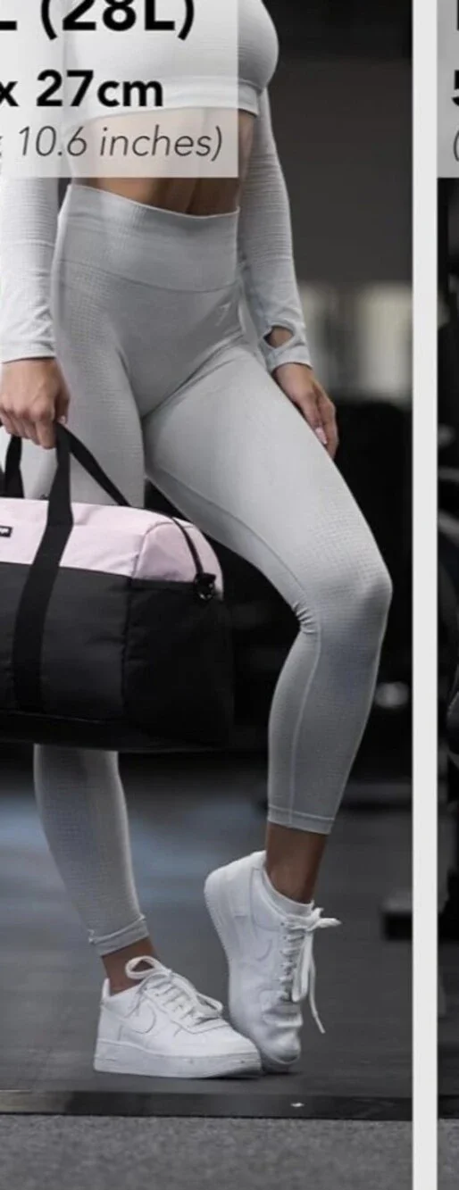Unisex FITGRIFF Canvas Two-Tone Carry GYM Bag in Cream and Black